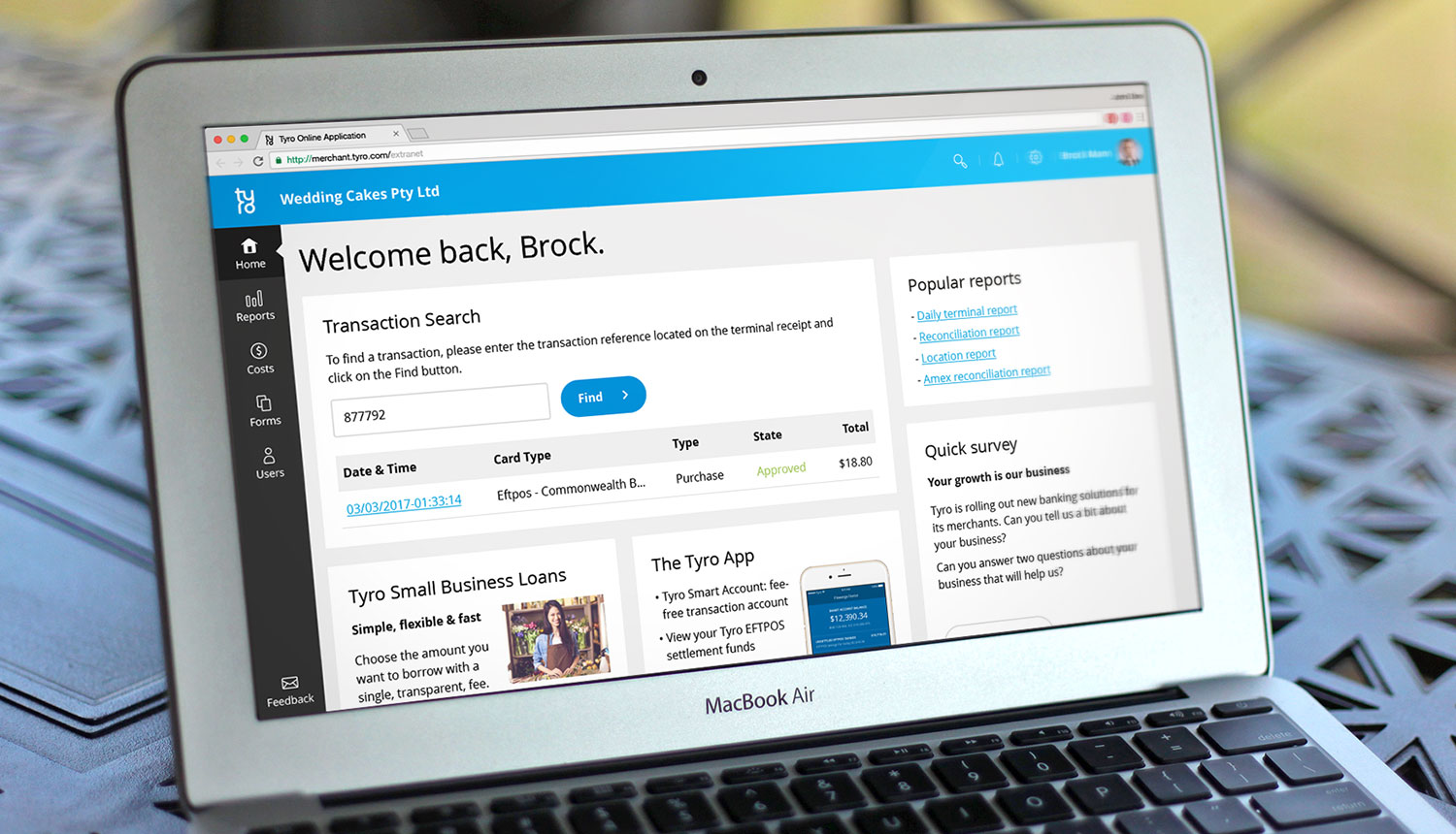 Tyro Merchant Portal